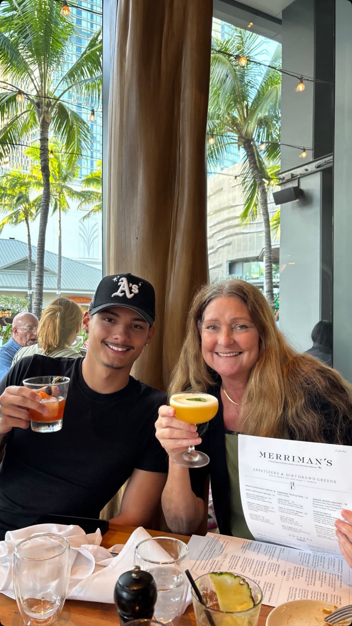 A photo with my mom in Hawaii.